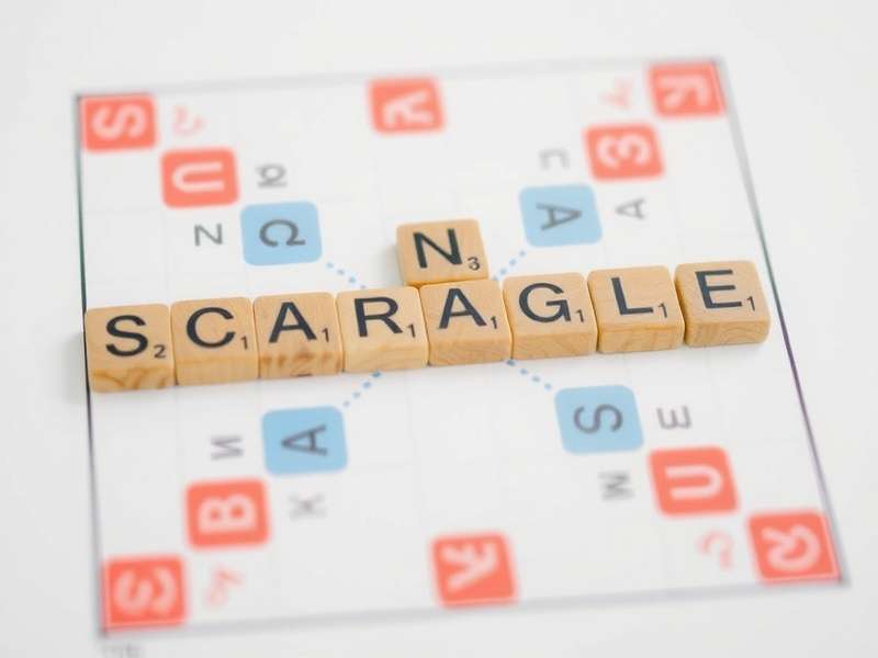 Scrabble गेम बोर्ड और टाइल्स - शब्द खेल