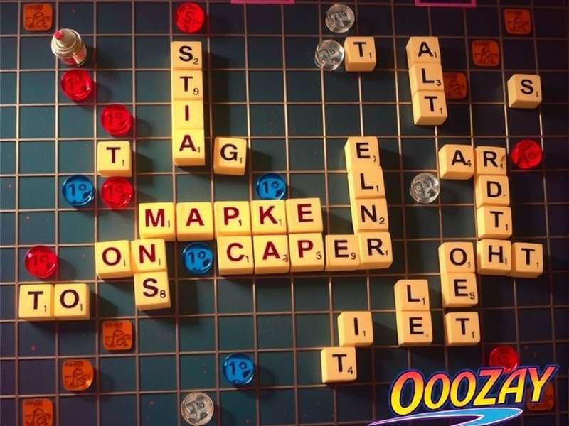 Scrabble बोर्ड पर OOZY शब्द का विश्लेषण