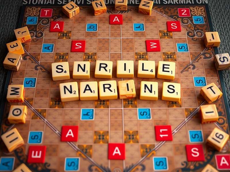 कंप्यूटर AI के खिलाफ स्क्रैबल गेम का इंटरफ़ेस