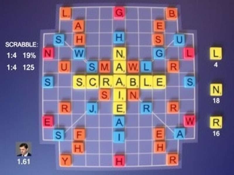 कंप्यूटर स्क्रीन पर हिंदी स्क्रैबल खेलते हुए