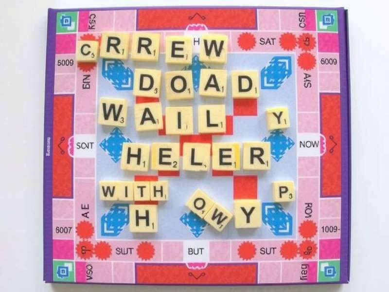 Scrabble Board with Strategic Word Placement