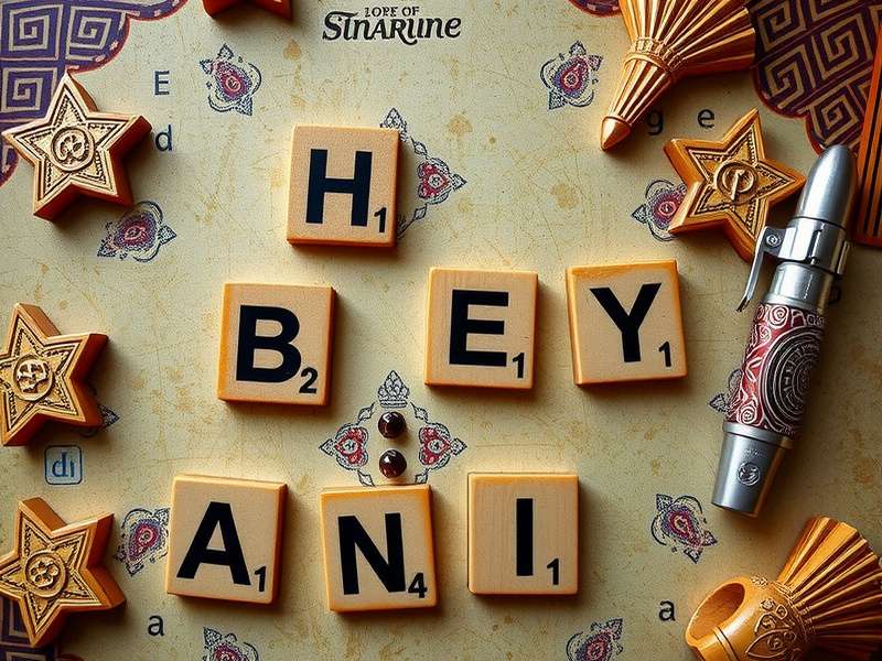 Scrabble बोर्ड पर रणनीतिक शब्द बनाते हुए