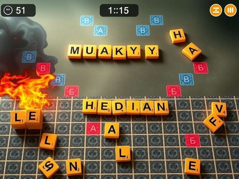 Scrabble Online Game Against Computer - बोर्ड और AI इंटरफ़ेस