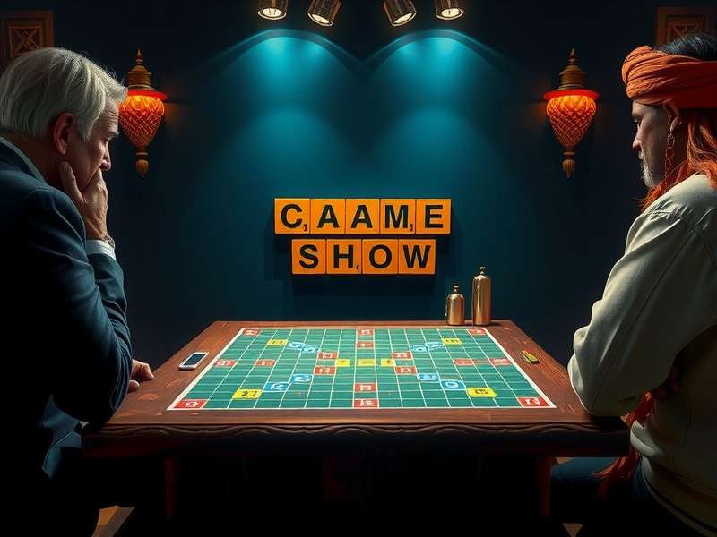 स्क्रैबल गेम शो भारत में प्रतियोगियों की तस्वीर