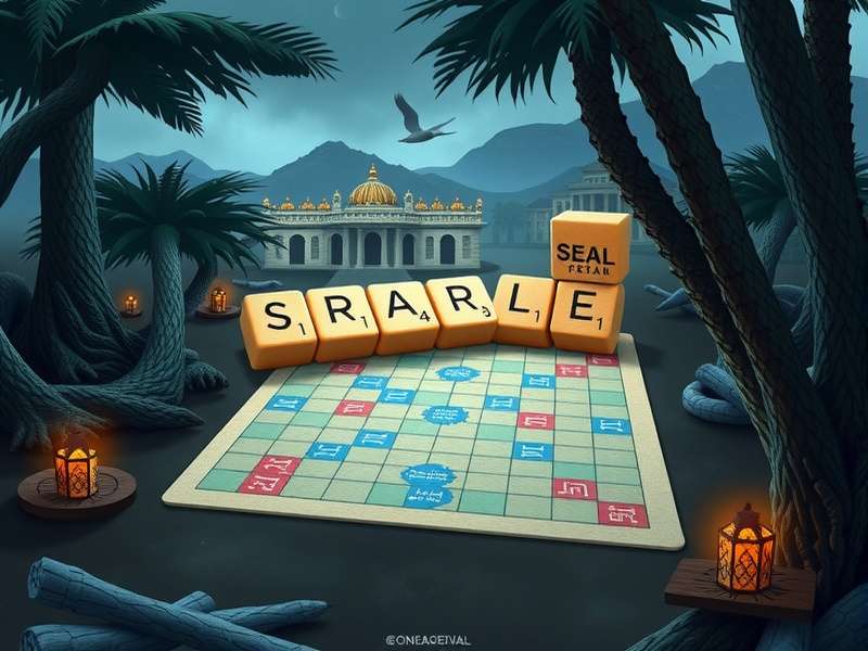 ऑनलाइन स्क्रैबल खेलते हुए दोस्तों का समूह