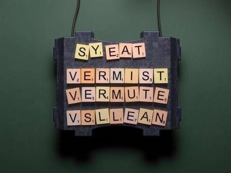 Scrabble बोर्ड पर कंप्यूटर के साथ प्रतिस्पर्धा करते हुए एक व्यक्ति