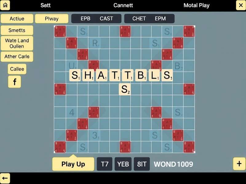 Scrabble बोर्ड पर हिंदी और अंग्रेजी शब्दों का मिश्रण
