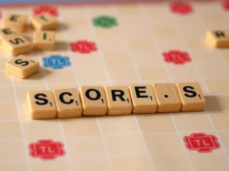 Scrabble बोर्ड पर उच्च स्कोरिंग शब्दों का उदाहरण
