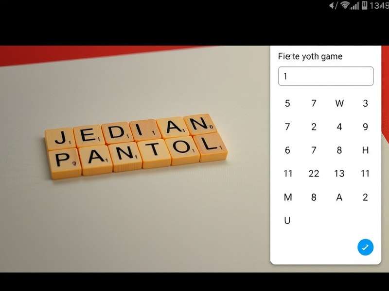 Scrabble बोर्ड पर हिंदी और अंग्रेजी अक्षरों से बने शब्द