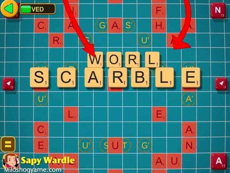 iPhone पर Scrabble गेम खेलते हुए हाथ