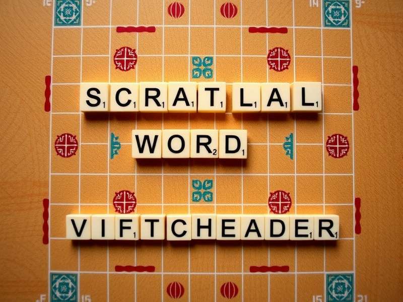 स्क्रैबल बोर्ड गेम जिस पर हिंदी और अंग्रेजी शब्द बने हुए हैं