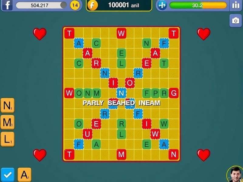Scrabble ऑनलाइन गेम इंटरफ़ेस