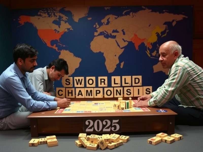 2025 Scrabble विश्व चैंपियन अभिषेक वर्मा ट्रॉफी के साथ