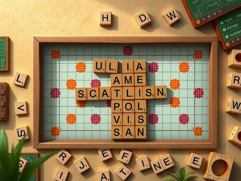 Scrabble Helper Picture का उदाहरण दिखाते हुए कि यह बोर्ड पर शब्दों की पहचान कैसे करता है