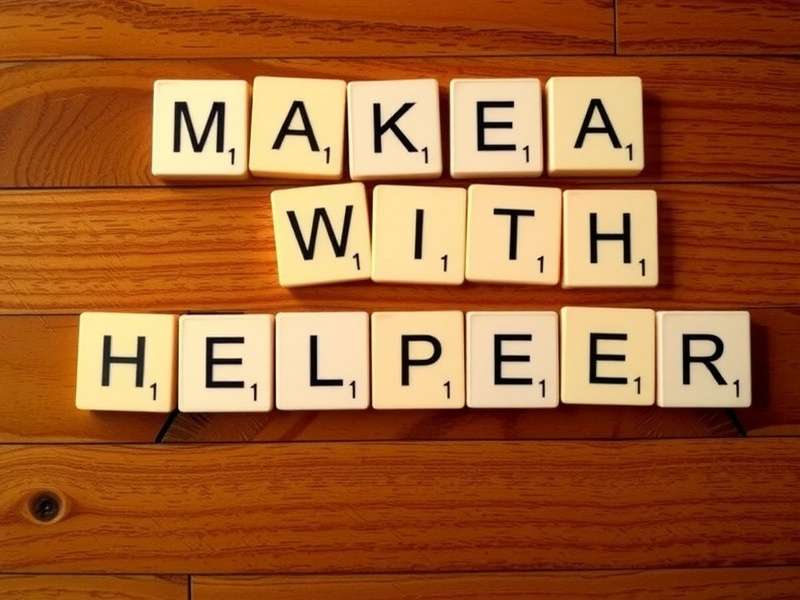 Modern Scrabble word helper tool interface showing word suggestions