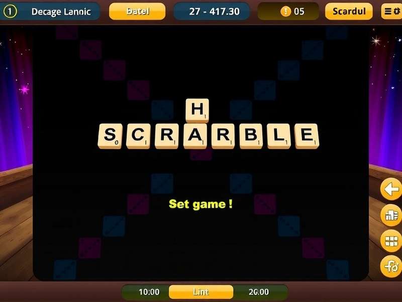 Scrabble game board with tiles arranged to spell words