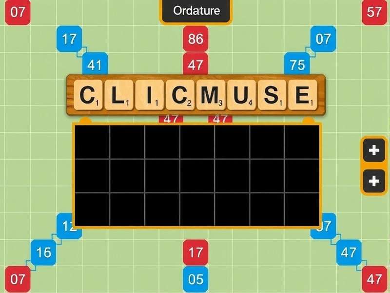 Person playing Scrabble on computer with digital board interface