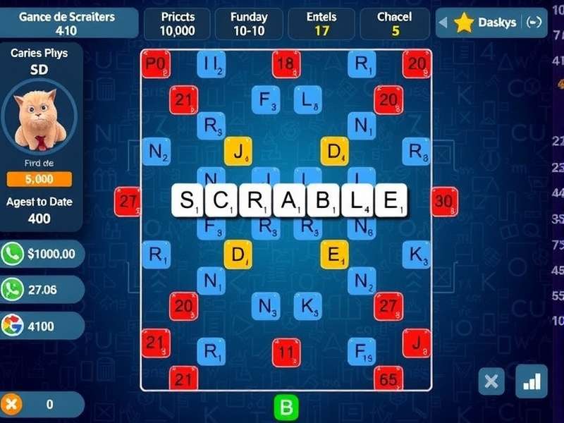 Scrabble board game with tiles arranged in India