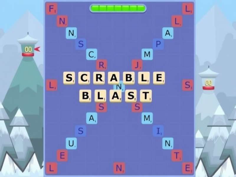 Scrabble Blast gameplay showing tiles and board