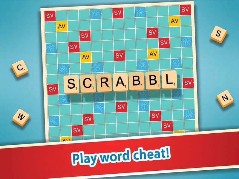 Scrabble board with tiles arranged in a strategic high-scoring pattern