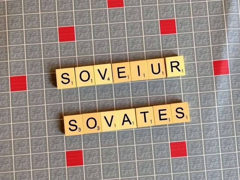 Scrabble board with tiles spelling VICTORY in focus