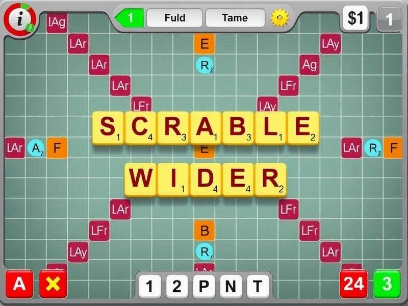 Scrabble board game set up on a wooden table in an Indian home setting