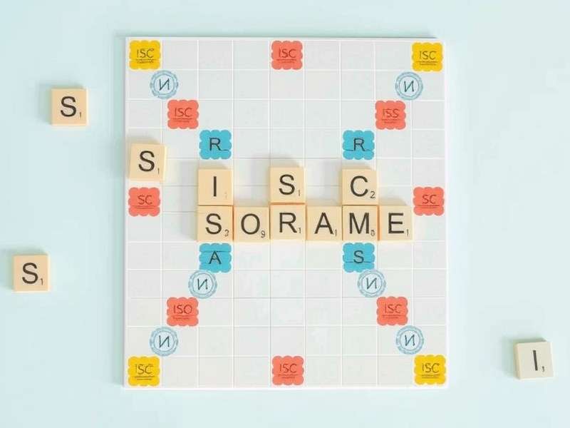 Competitive Scrabble tournament in India showing focused players and a board with high-scoring words