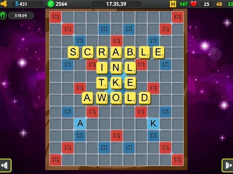 Competitive Scrabble tournament in India with players concentrating