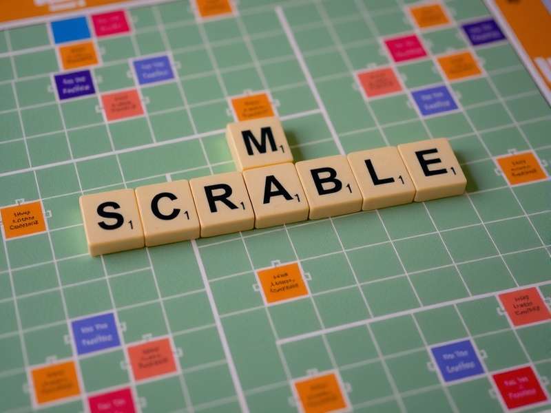 Scrabble tile distribution and values chart