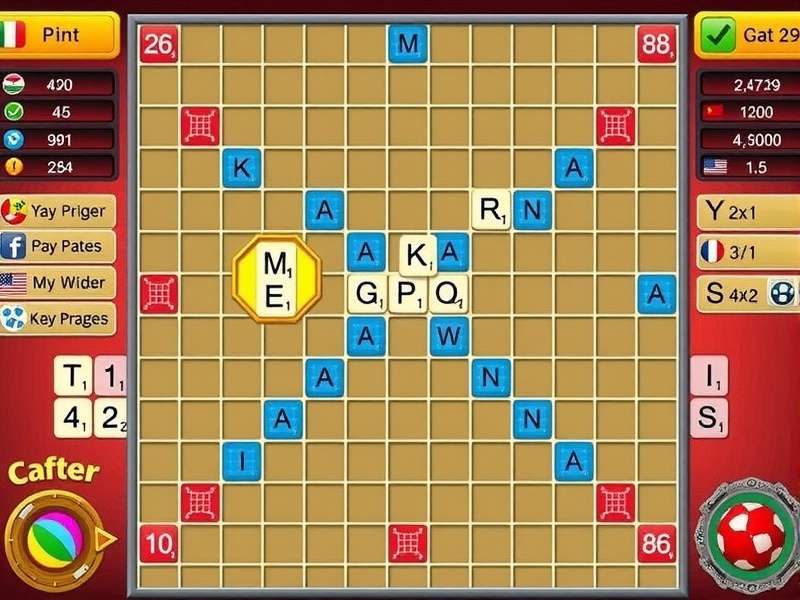 Pogo Scrabble Online Free game board interface with Indian players