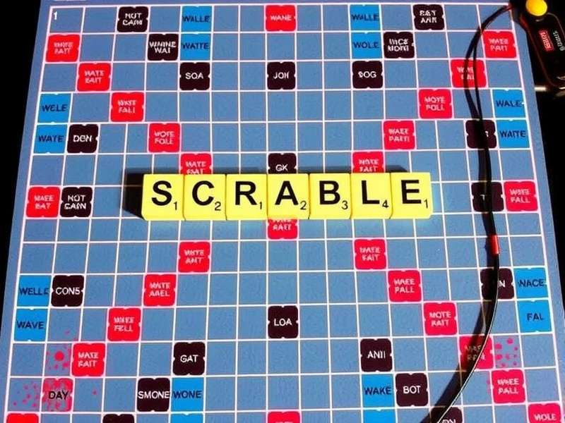 Scrabble Words board with high-scoring tiles and Indian theme
