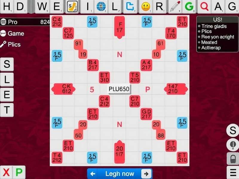 Scrabble Online Against Computer Pogo game board with tiles and score display