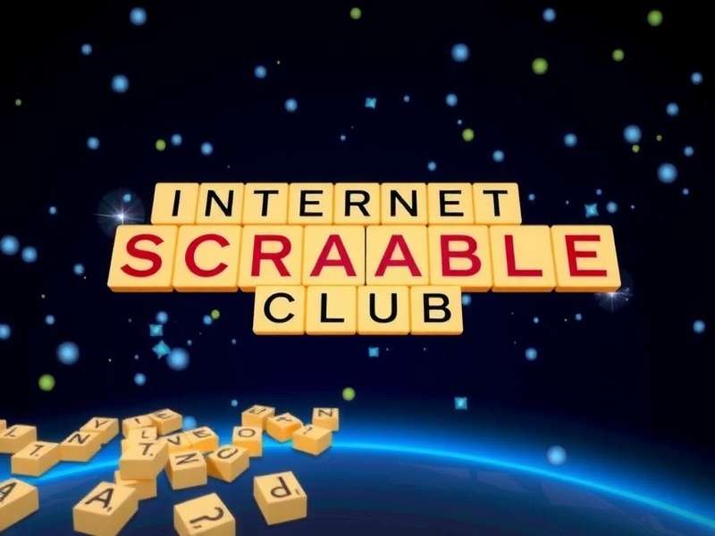 Internet Scrabble Club online game interface with tiles and board