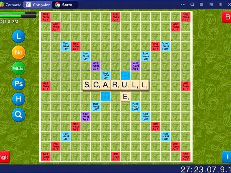 Scrabble Against The Computer – digital board with AI opponent interface