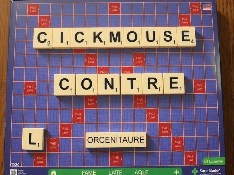 Scrabble Clicmouse Contre L Ordinateur digital board interface with vibrant tiles and score display