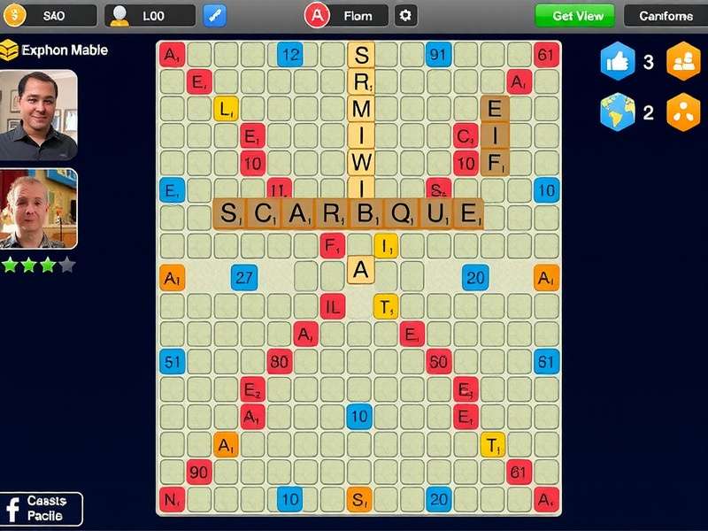 Scrabble Go game board with tiles spelling Scrabble India — vibrant strategy theme