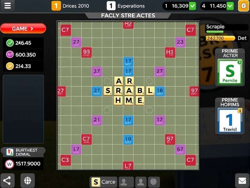 Scrabble Online Pogo game interface showing a word grid with Indian-themed background