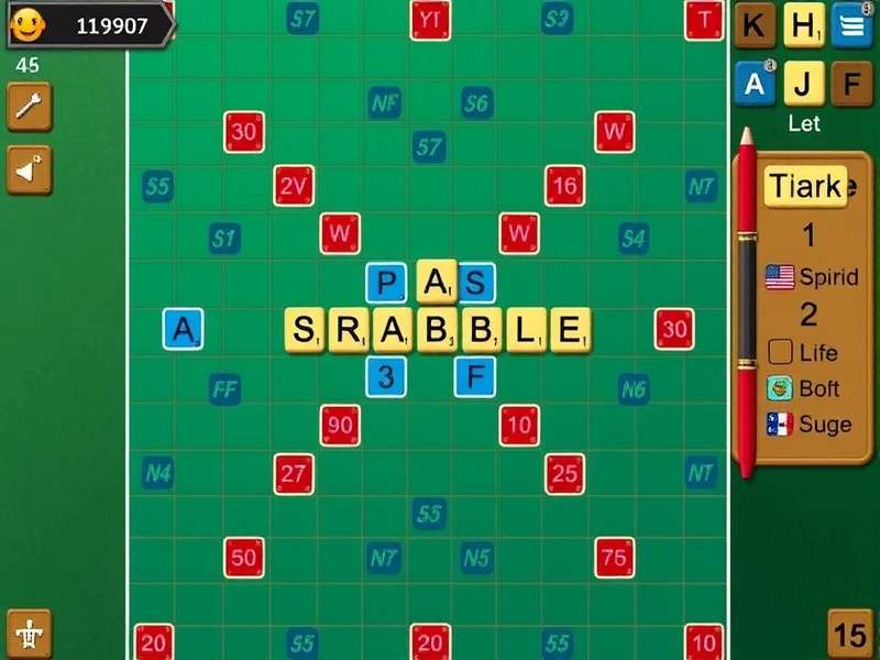 Free Scrabble Online game board with tiles on a wooden surface, representing the Indian Scrabble community